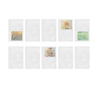 Lot de 10 pochettes A6 à 6 anneaux - Films de protection à remplir par le haut pour, cartes postales, photos - Index commercial, journal, apprentissage, traceur, élèves