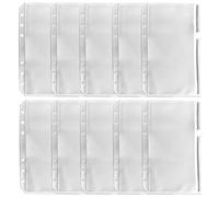 Lot de 10 pochettes de classeur A6, format A6, pochettes de classeur à 6 trous, pochette imperméable en PVC, pochettes transparentes de qualité supérieure, enveloppes budgétaires imperméables pour