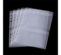 Lot de 10 pochettes de classeur avec pochettes en forme d'arbre - Format A5-6 trous - Pour le rangement de matrices et de timbres - En PVC transparent étanche - Pour matrices de découpe