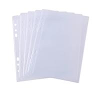 Lot de 10 pochettes de classeur en plastique de format A6, 6 trous, imperméables en PVC pour feuilles volantepochettes de planificateur pochettes pour photos documents, timbres et matrices