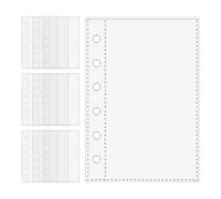 Lot de 10 pochettes de protection transparentes A7 à 6 anneaux pour employés de bureau, chefs de projet, éducateurs, enseignants, dessinateurs, professionnels