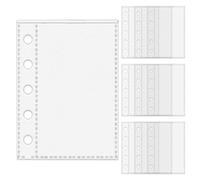 Lot de 10 pochettes de protection transparentes pour classeurs - Pochettes perforées M5 à 5 anneaux pour photos, croquis, reçus, billets, autocollants et papier à lettre scolaire