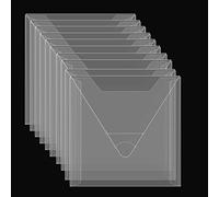 Lot de 10 pochettes de rangement refermables en plastique transparent pour matrices de découpe, pochoirs, albums, timbres, loisirs créatifs, scrapbooking, cartes, loisirs créatifs, 12 x 11 cm