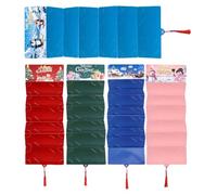 Lot de 10 pochettes en argent avec pompons pour scènes d'hiver et 10 compartiments cadeaux pour amis couples famille fille fils fille garçon