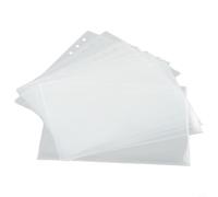 Lot de 10 pochettes en plastique transparent pour cartes à collectionner A5 - Perforées pour classeurs à levier - 15,2 x 19,8 cm (pochette A5-1)