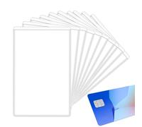Lot de 10 pochettes pour cartes commerciales, pochettes pour cartes commerciales, 10 x protections en PVC transparentes et résistantes à l'eau pour femmes adolescentes