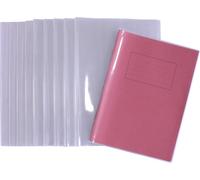 Lot De 10 Pochettes Transparentes A4+ 235 Mm X 345 Mm, Fabriquées En Pvc Facile À Nettoyer Et Robuste Pour Cahiers D'exercices Scolaires, Polychlorure De Vinyle, Claire, Pk10