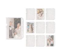 Lot de 10 pochettes transparentes avec fermeture éclair 5 anneaux M5 pour documents de dossier, étudiants, voyages, photos, reçus