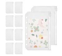 Lot de 10 pochettes transparentes pour classeur de documents | Poches pour classeurs à 6 anneaux - Pour factures, documents fiscaux, devoirs, rapports de projet et