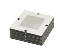 Lot de 10 pochoirs BGA pour grille à souder avec des tailles de pas de 0,58 mm à 1,27 mm et format 80 x 80 mm, 90 x 90 mm (80 x 80)