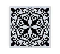 Lot de 10 pochoirs réutilisables pour peinture mandala - 15,2 x 15,2 cm - Peinture murale en spray - Motif fleur creuse - Style 9