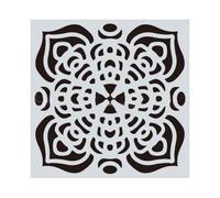 Lot de 10 pochoirs réutilisables pour peinture mandala - 15,2 x 15,2 cm - Peinture murale en spray - Motif fleur creuse - Style 19