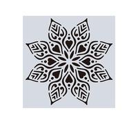 Lot de 10 pochoirs réutilisables pour peinture mandala - 15,2 x 15,2 cm - Peinture murale en spray - Motif fleur creuse - Style 10