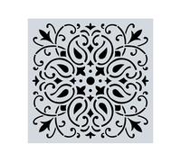 Lot de 10 pochoirs réutilisables pour peinture mandala - 15,2 x 15,2 cm - Peinture murale en spray - Motif fleur creuse - Style 5