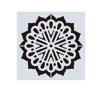 Lot de 10 pochoirs réutilisables pour peinture mandala - 15,2 x 15,2 cm - Peinture murale en spray - Motif fleur creuse - Style 14