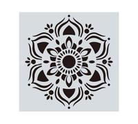 Lot de 10 pochoirs réutilisables pour peinture mandala - 15,2 x 15,2 cm - Peinture murale en spray - Motif fleur creuse - Style 28