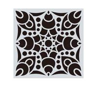 Lot de 10 pochoirs réutilisables pour peinture mandala - 15,2 x 15,2 cm - Peinture murale en spray - Motif fleur creuse - Style 22