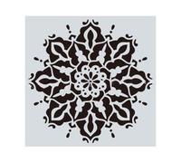 Lot de 10 pochoirs réutilisables pour peinture mandala - 15,2 x 15,2 cm - Peinture murale en spray - Motif fleur creuse - Style 25