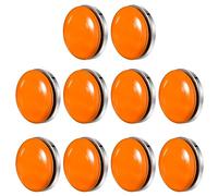 Lot de 10 poids de draperie magnétiques imperméables et compacts pour rideaux et nappes Orange
