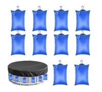 Lot de 10 poids de piscine pour bâche - Bâche de piscine robuste avec crochets | 10 pièces en PVC Po-ol Co-ver Co-ver Co-ver de sécurité pour piscine extérieure pour la maison et le jardin