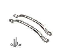 Lot de 10 poignées de porte creuses en acier inoxydable avec vis 145 mm