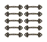 Lot de 10 poignées de tiroir antiques avec vis pour boîtes à bijoux et petites boîtes - Compatibles avec les boîtes en bois, les boîtes à vin, les boîtes à outils et le matériel de placards (argenté)