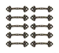 Lot de 10 poignées de tiroir antiques en alliage de zinc avec vis pour boîtes à bijoux et petites boîtes adaptées pour boîtes en bois, boîtes à outils, placards et quincaillerie de magasin (argenté)