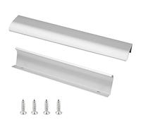 Lot de 10 poignées de tiroir de style moderne 80mm Argenté