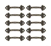 Lot de 10 poignées de tiroir en alliage de zinc avec vis pour boîtes à bijoux, boîtes en bois, armoires et meubles à thème vintage (bronze)