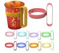 Lot de 10 poignées pour gobelets en carton, support anti-brûlure pour tasse chaude, porte-gobelet en papier isotherme pour la maison et la cuisine (couleur aléatoire)