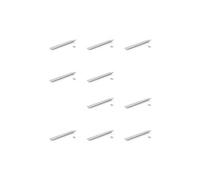 Emuca Lot de 10 poignées pour meubles Palermo, L150mm, entraxe 128mm, Aluminium, Anodisé mat Anodisé mat G