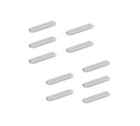 Lot de 10 poignées pour meubles Setubal, L198mm, entraxe 128mm, Aluminium, Anodisé mat