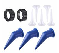 Lot de 10 pointes de cartouche, filetage universel, buses de rechange, buse coudée pour mastic silicone acrylique