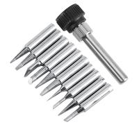 Lot de 10 Pointes de Fer à Souder en Cuivre au Plomb pour Station de Soudage, Basse Température, 10 Types Inclus