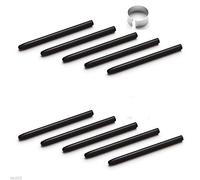 Lot de 10 pointes de stylo noires avec anneau de retrait pour Wacom CTL CTH 471 671 472 490 690 4100 6100 Intuos4 5