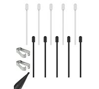 Lot de 10 pointes/pointes compatibles avec Remarkable 2, 5 pièces noires, 5 pièces blanches, pointe de stylet de rechange Maker, accessoires compatibles avec pointe de stylo remarquable en fibre souple (avec 2 outils)