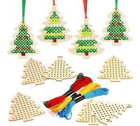 Lot de 10 points de croix en bois pour décoration de Noël