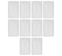 Lot de 10 porte-badges transparents conçus pour deux cartes avec fente pratique pour le pouce