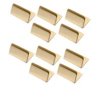 Lot de 10 porte-cartes en laiton, grande taille, vintage, pour table, petits supports, mémos, étiquettes de prix