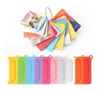 Lot de 10 porte-cartes en plastique compatibles avec les cartes Yoto, pochettes portables réutilisables avec boucles d'anneau, présentoir de rangement de voyage pour accessoires Yoto Mini et Yoto