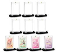 Lot de 10 porte-cartes magnétiques avec rabat - 35PT, 110 x 73 mm - Design de trou de connexion pour une fixation parfaite - Idéal pour les pochettes de cartes et les porte-cartes photo