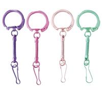 Lot de 10 porte-clefs coloris assortis