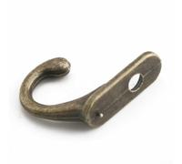 Lot de 10 porte-clés à fixation murale en alliage de zinc aspect laiton antique pour placards, salles de bains, cuisines, bureaux et entrées