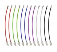 Lot de 10 porte-clés en acier inoxydable 1-2 mm avec verrou à vis