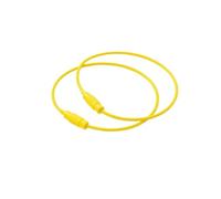 Lot de 10 porte-clés en fil coloré, 15 cm, avec boucle, for camping en plein air, étiquette de bagage, verrou à vis(Yellow)
