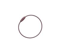 Lot de 10 porte-clés en fil coloré, 15 cm, avec boucle, for camping en plein air, étiquette de bagage, verrou à vis(Coffee)