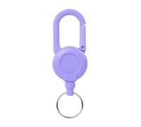 Lot de 10 porte-clés rétractables couleur bonbon, boucle facile à tirer, enrouleur câble métallique, élastique, outil rétractable pour Gadget DIY(Purple)