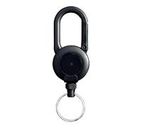 Lot de 10 porte-clés rétractables couleur bonbon, boucle facile à tirer, enrouleur câble métallique, élastique, outil rétractable pour Gadget DIY(Black)