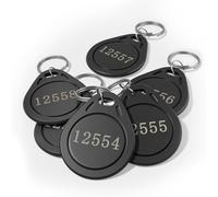 Lot de 10 porte-clés RFID 26 bits compatibles avec les lecteurs de format ISOProx 1386 1326 1346 H10301, fonctionne avec la grande majorité des systèmes de contrôle d'accès Noir