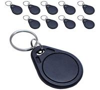 Lot de 10 porte-clés RFID NFC NTAG215 - Étiquettes de proximité - Carte d'identification NFC - 13,56 MHz - Contrôleur d'accès en matériau ABS - Convient pour le contrôle d'accès de porte